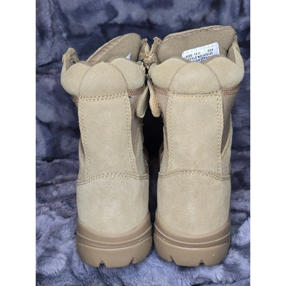 NWB Workabouts Leather Military Tactical Boots side zip Tan Mens Size 12D Desert main image 10